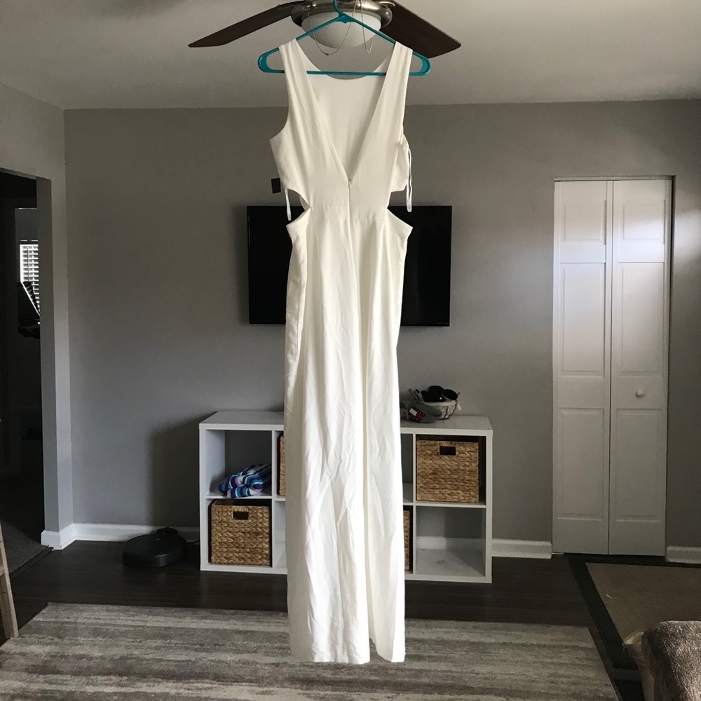 Lulus White Wide Leg Jumpsuit